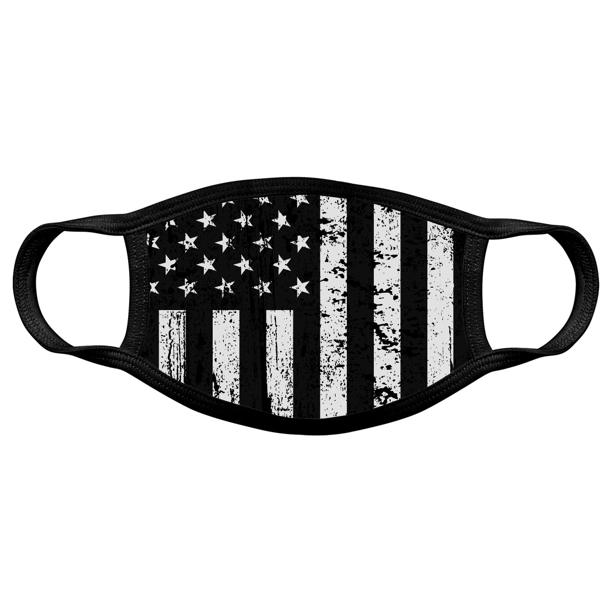 B&W Distressed American Flag